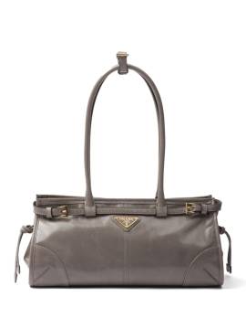 Prada Mittelgroße Handtasche mit Triangel-Logo - Grau von Prada