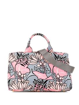 Prada Pre-Owned 2010-2023 Canapa Satchel mit Blumen-Print - Rosa von Prada