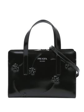 Prada Pre-Owned 2010-2023 mini Spazzolato Floral Re Edition 1995 Satchel-Tasche - Schwarz von Prada