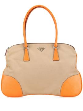 Prada Pre-Owned 2010-2024 Canapa Tote Bag aus Canvas mit Cinghiale-Besatz - Braun von Prada