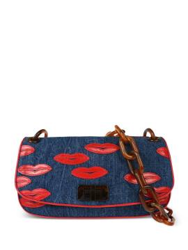 Prada Pre-Owned 2010 Schultertasche mit Lippen-Print - Blau von Prada