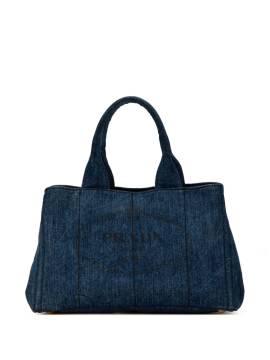 Prada Pre-Owned 2013-2023 Denim Canapa Satchel-Tasche - Blau von Prada