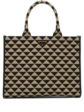 Prada Pre-Owned 2013-2023 große Triangolo Jacquard Symbole Tote Bag - Braun von Prada