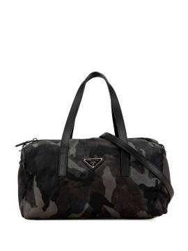 Prada Pre-Owned 2013-2023 Tessuto Camouflage und Saffiano Satchel-Tasche - Grau von Prada