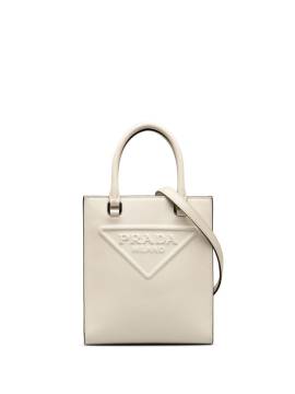 Prada Pre-Owned 2020-2023 mini Handtasche mit Logo-Prägung - Weiß von Prada