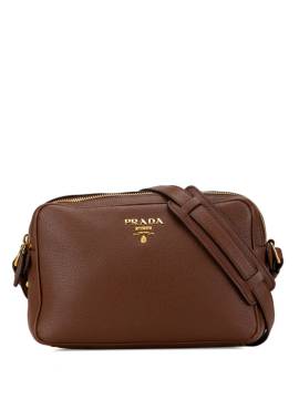 Prada Pre-Owned 20th Century Vitello Phenix Double Zip Camera crossbody bag - Braun von Prada