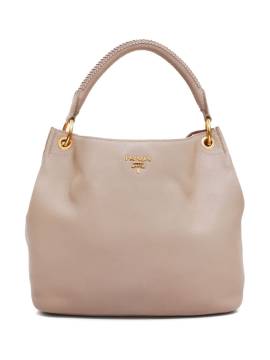 Prada Pre-Owned Shopper mit Logo-Schild - Nude von Prada