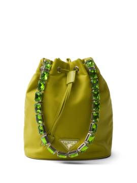 Prada Re-Nylon Mini-Tasche mit Triangel-Logo - Grün von Prada