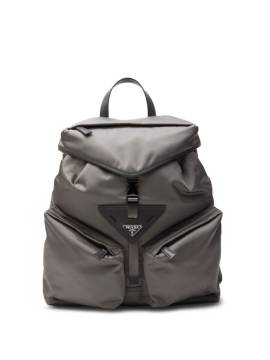 Prada Re-Nylon Rucksack mit Lederbesatz - Grau von Prada