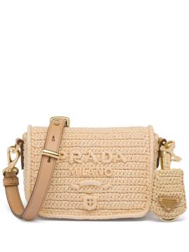 Prada Schultertasche aus Bast - Nude von Prada