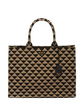 Prada Symbole Shopper mit geometrischem Print - Nude von Prada