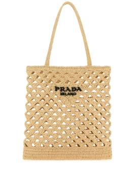 Prada Gehäkelter Shopper - Nude von Prada