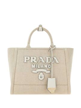 Prada Großer Shopper aus Canvas - Nude von Prada