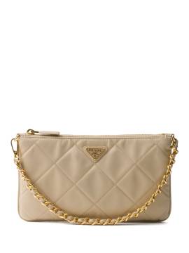 Prada Gesteppte Re-Nylon Clutch - Nude von Prada