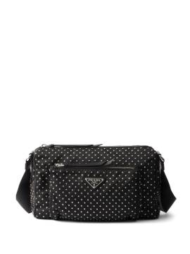 Prada Re-Nylon Schultertasche mit Nieten - Schwarz von Prada