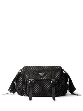 Prada Re-Nylon Schultertasche mit Nieten - Schwarz von Prada