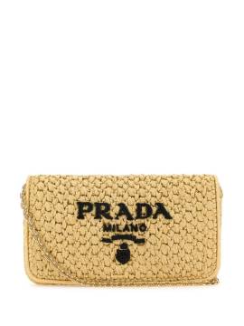 Prada Schultertasche mit Triangel-Logo - Nude von Prada