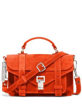 Proenza Schouler Tiny PS1 Satchel-Tasche aus Wildleder - Rot von Proenza Schouler