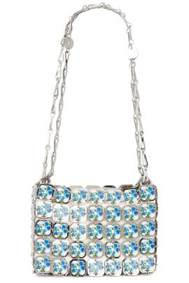 RABANNE TASCHE in Flowers & Silver - Metallic Silver. Size all. von RABANNE