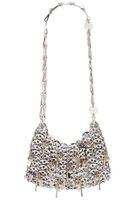 RABANNE UMHÄNGETASCHE NANO in Silber - Metallic Silver. Size all. von RABANNE