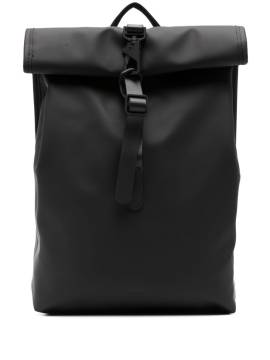 Rains Mini Rolltop Rucksack mit Logo-Prägung - Schwarz von Rains