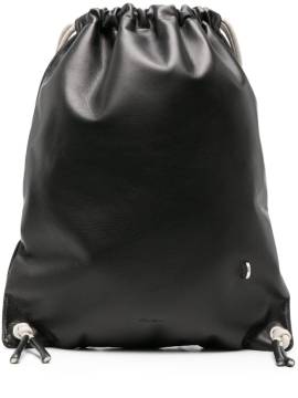 Rick Owens drawstring leather backpack - Schwarz von Rick Owens