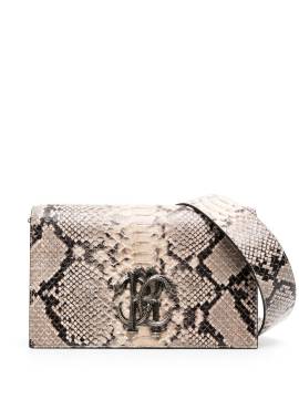 Roberto Cavalli Schultertasche mit Schlangen-Print - Nude von Roberto Cavalli