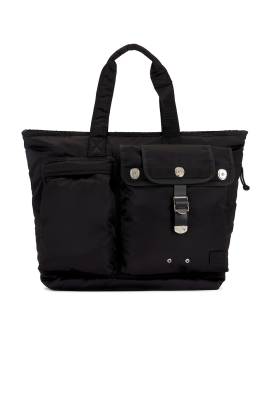 Sacai Porter Yoshida Pocket Tote in Schwarz - Black. Size all. von Sacai