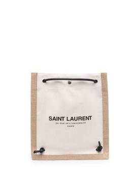Saint Laurent Canvas-Rucksack mit Kordelzug - Nude von Saint Laurent