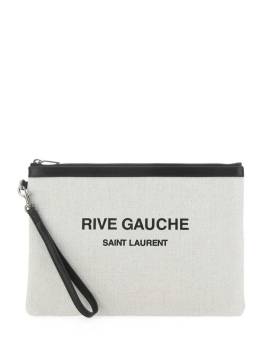 Saint Laurent Clutch mit Logo-Print - Weiß von Saint Laurent