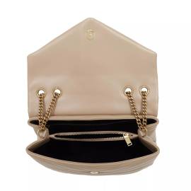 Saint Laurent Crossbody Bags - LouLou Monogramme Medium Bag Leather - Gr. unisize - in Beige - für Damen von Saint Laurent