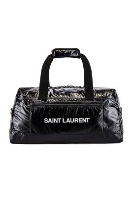 Saint Laurent DUFFLEBAG in Schwarz & Platinfarben - Black. Size all. von Saint Laurent