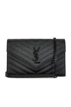 Saint Laurent GELDBÖRSE MIT KETTENHENKEL CHAIN WALLET in Noir - Black. Size all. von Saint Laurent