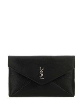 Saint Laurent Große Clutch mit Kuvertform - Schwarz von Saint Laurent