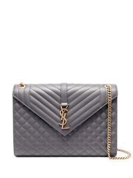 Saint Laurent Große Envelope Schultertasche - Grau von Saint Laurent