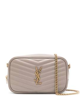 Saint Laurent Mini Lou Umhängetasche mit Steppung - Grau von Saint Laurent