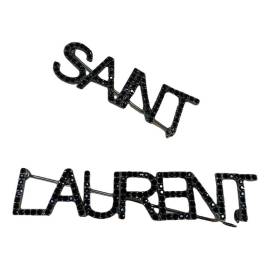 Saint Laurent Monogramme Kristall Broschen von Saint Laurent