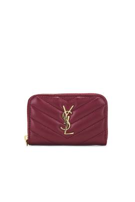 Saint Laurent PORTEMONNAIE in New Dark Bordeaux - Wine. Size all. von Saint Laurent