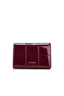 Saint Laurent PORTEMONNAIE in Red Grenat - Wine. Size all. von Saint Laurent