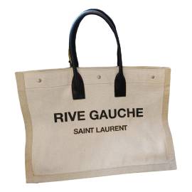 Saint Laurent Rive Gauche Leinen Shopper von Saint Laurent