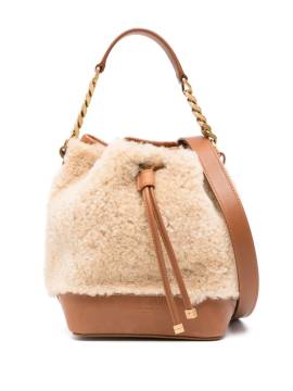 Saint Laurent Shearling-Beuteltasche - Braun von Saint Laurent