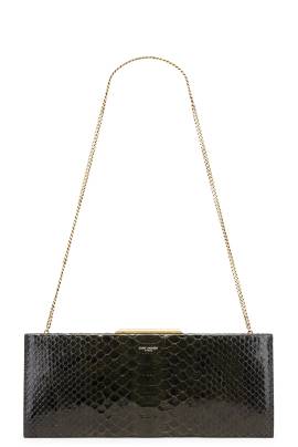 Saint Laurent TASCHE SMALL MIDNIGHT POCHETTE in Dark Treetop - Brown. Size all. von Saint Laurent