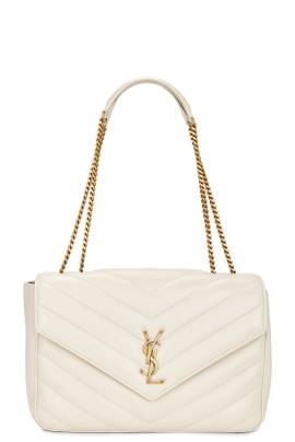Saint Laurent TASCHEN LARGE LOULOU in Crema Soft - Cream. Size all. von Saint Laurent