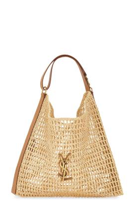Saint Laurent TASCHEN RAFFIA in Naturel & Vintage Brown Gold - Tan. Size all. von Saint Laurent