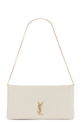 Saint Laurent TASCHEN SMALL POUCH in Crema Soft - White. Size all. von Saint Laurent