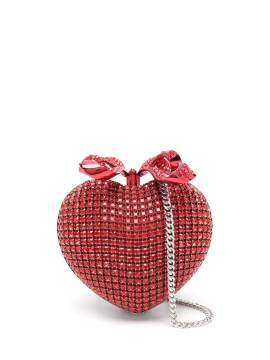 Self-Portrait Crystal Heart Clutch - Rot von Self-Portrait