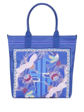 Shanghai Tang Crane Totemic Tote Bag - Blau von Shanghai Tang