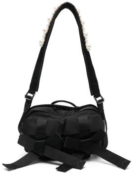 Simone Rocha Classic Bow Kuriertasche mit Schleife - Schwarz von Simone Rocha