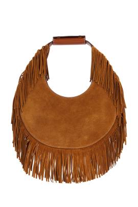 Staud TASCHE MOON in Tan Fringe - Brown. Size all. von Staud
