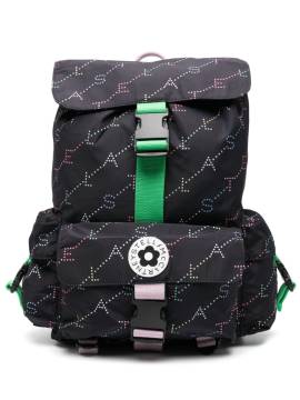 Stella McCartney Kids Rucksack mit Logo-Print - Schwarz von Stella McCartney Kids